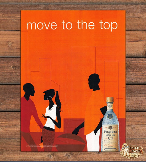 Seagram's Extra Dry Gin Illustrated Alcohol 2000s Print Advertisement Ad 2005