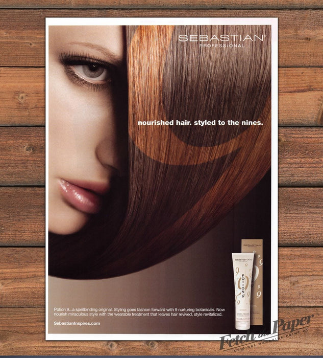 Sebastian Professional Potion 9 Treatment Auburn Hair Print Ad 2007 2000s
