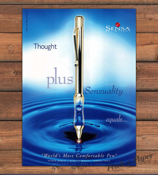 Sensa by Willat Pen Thought Plus Sensuality Water Ripple Print Ad 1999 1990s