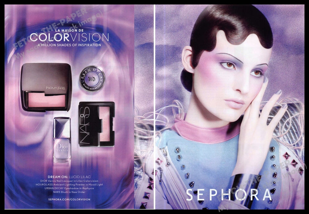 Sephora 2010s Print Ad (2 page) 2013 Color Vision Art Deco Style