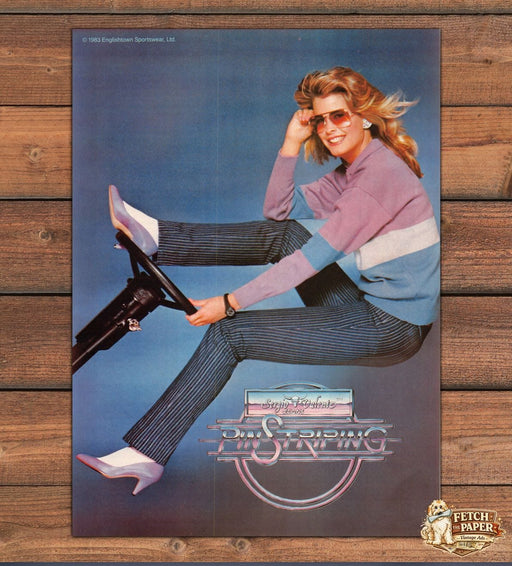 Sergio Valente Jeans Pin Striping Legs 1980s Print Advertisement Ad 1983