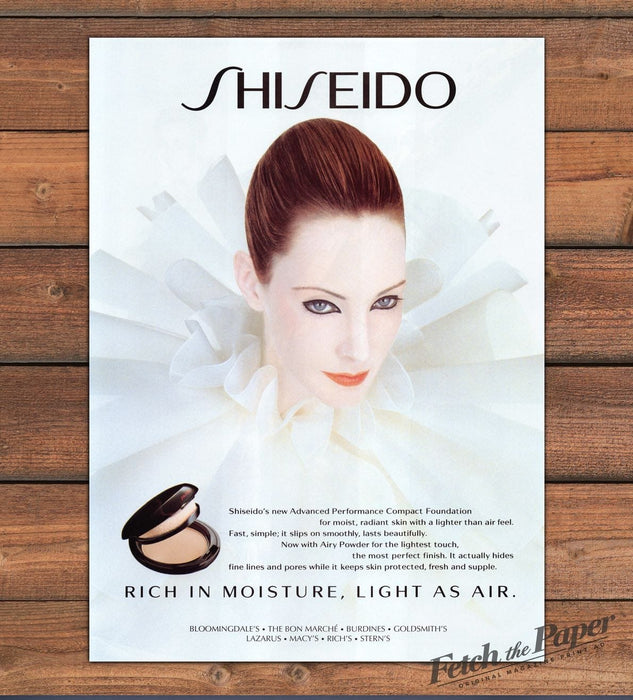 Shiseido Advanced Compact Foundation Light as Air Print Ad 1997 1990s