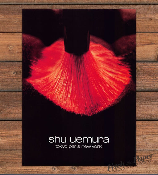 Shu Uemura Red Makeup Brush Tokyo Paris New York Print Ad 1997 1990s