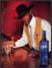 Skyy #36 "Straight Up" 2000s Print Advertisement 2003 Cowboy at the Bar Fetch-the-Paper
