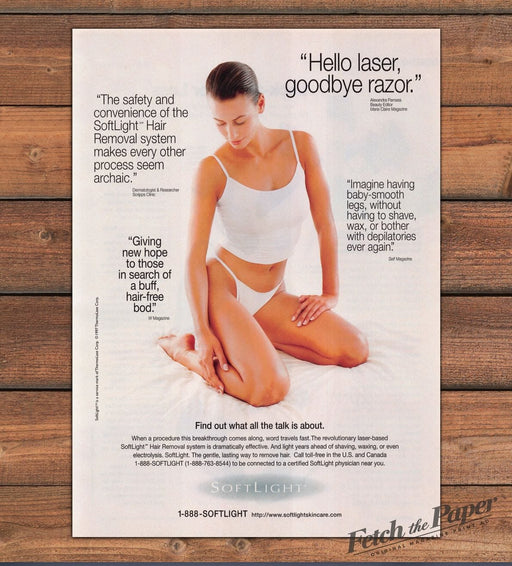 SoftLight Laser 1990s Print Advertisement Ad 1997 Sexy Model Legs