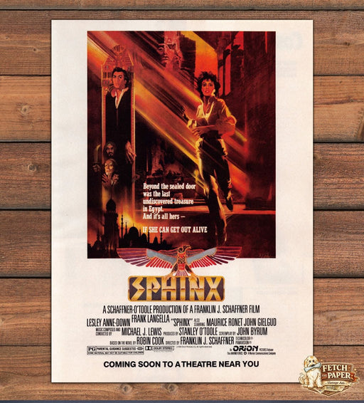 Sphinx Movie Magazine Print Ad Orion Film 1981 1980s