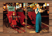 St. John By Marie Gray Teal Gown Hong Kong Rickshaw Print Ad 1998 1990s (2pgs)