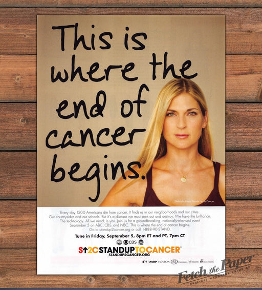 Stand Up to Cancer 2000s Print Advertisement 2008 Gabrielle Reece