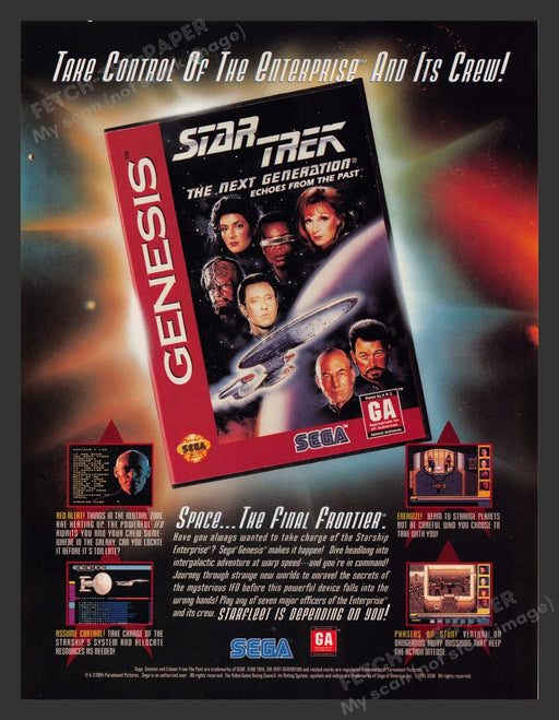 Star Trek Echoes from the Past Video Game 1990s Print Advertisement Ad 1994
