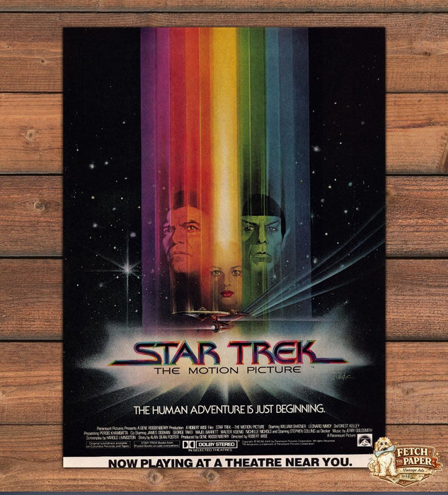 Star Trek Motion Picture Paramount Rainbow Spock Poster Print Ad 1979 1970s