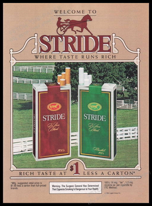 Stride 1980s Print Advertisement Ad 1985 Fetch the Paper!