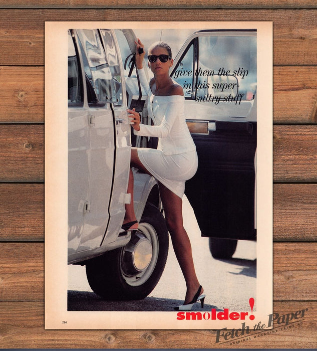 Super Sultry White Skirt Suit Van Sunglasses Slingback Magazine Photo 1988 1980s