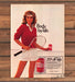 TAB Diet Soda Body By Tab Tennis Big Hair Red Sweater Shorts Print Ad 1983 1980s