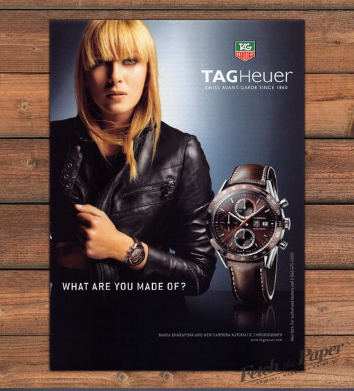 TAG Heuer Maria Sharapova Carrera Watch What Are You Made Of Print Ad 2008 2000s