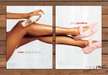 Target Soap & Glory Girligo Mist Legs Pink Slippers Print Ad 2008 2000s (2pgs)