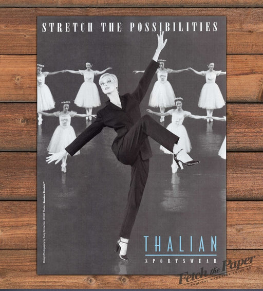 Thalian Sportswear Stretch the Possibilities Ballet Dancers Print Ad 1997 1990s
