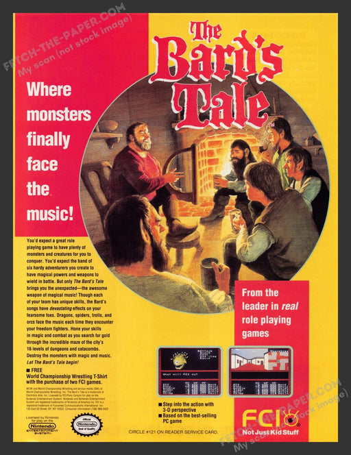 The Bard's Tale Video Game 1990s Print Advertisement Ad 1993