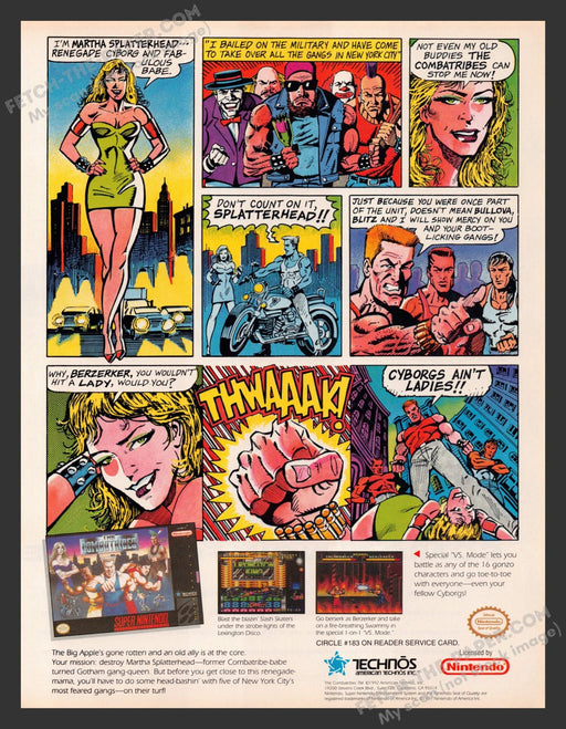 The Combatribes Video Game 1990s Print Advertisement Ad 1992