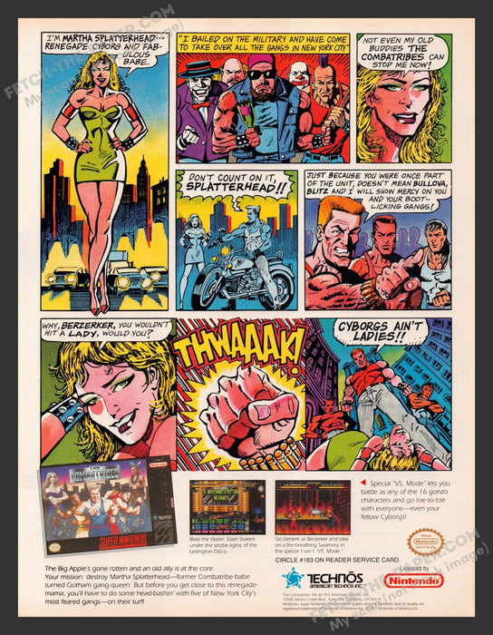 The Combatribes Video Game 1990s Print Advertisement Ad 1992