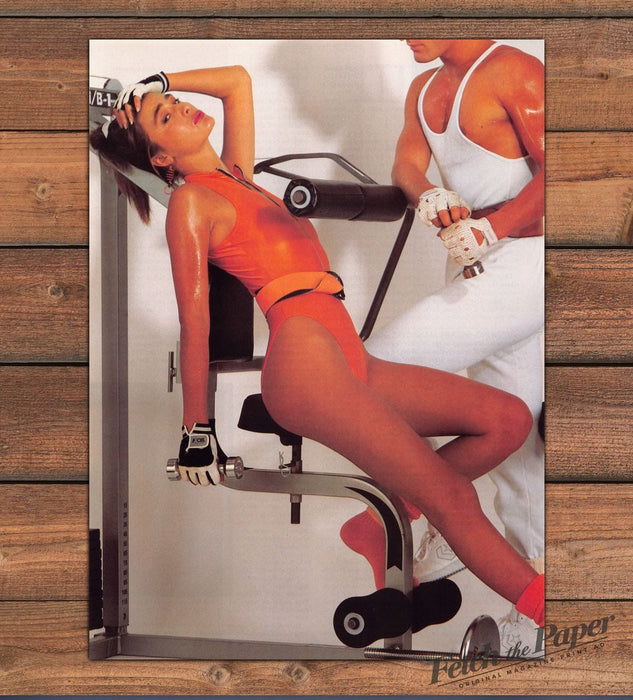 “The Fitness Craze” Orange Gym Workout Magazine Photo 1986 1980s