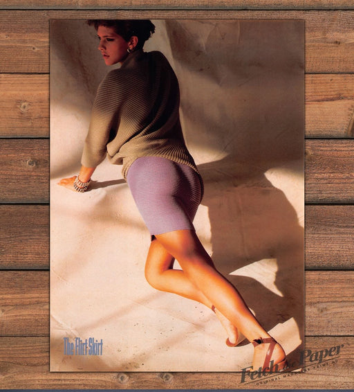 The Flirt Skirt Lavender Mini Skirt Legs Magazine Photo 1985 1980s