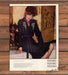 The Limited Iris Black Crepe Wrap Dress Purple Trim Print Ad 1980 1980s