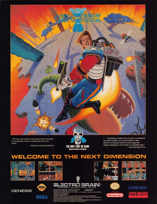 The Lost Dimension Video Game 1990s Print Advertisement Ad 1993