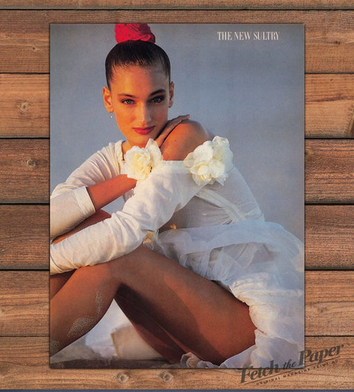 The New Sultry White Off-Shoulder Dress Roses Red Magazine Photo 1988 1980s