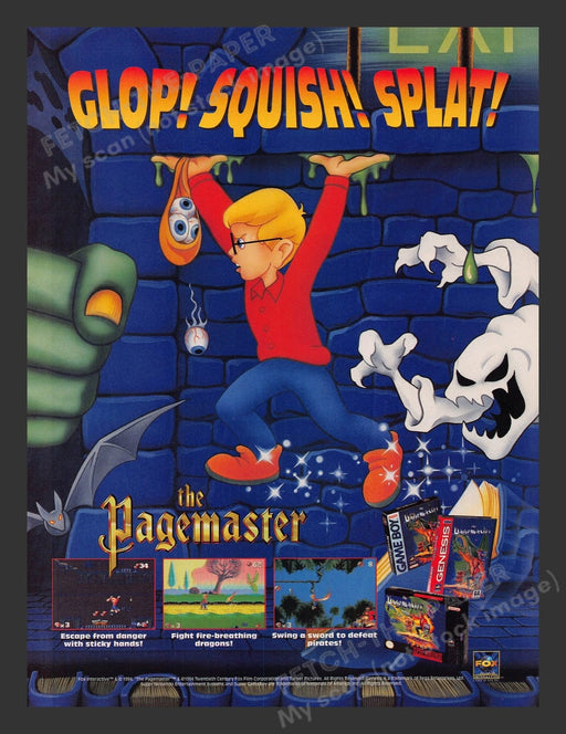 The Pagemaster Video Game 1990s Print Advertisement Ad 1994