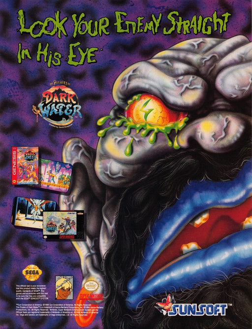 The Pirates of Dark Water Video Game 1990s Print Advertisement Ad 1994