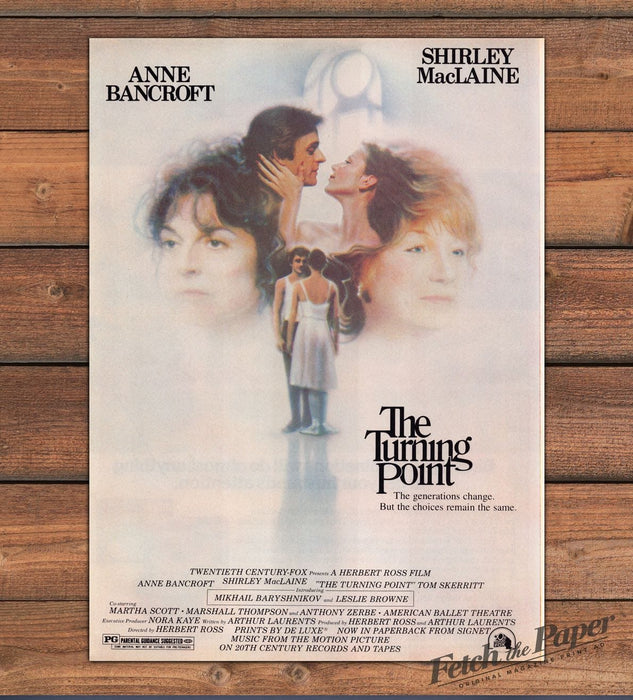 The Turning Point 1977 Movie Bancroft MacLaine Ballet Print Ad 1977 1970s