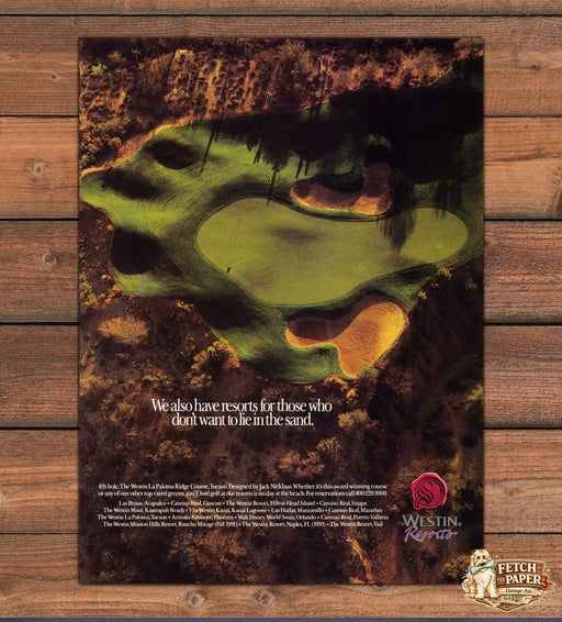 The Westin La Paloma Ridge Course Tuscon, AZ Resort 1990s Print Ad 1990