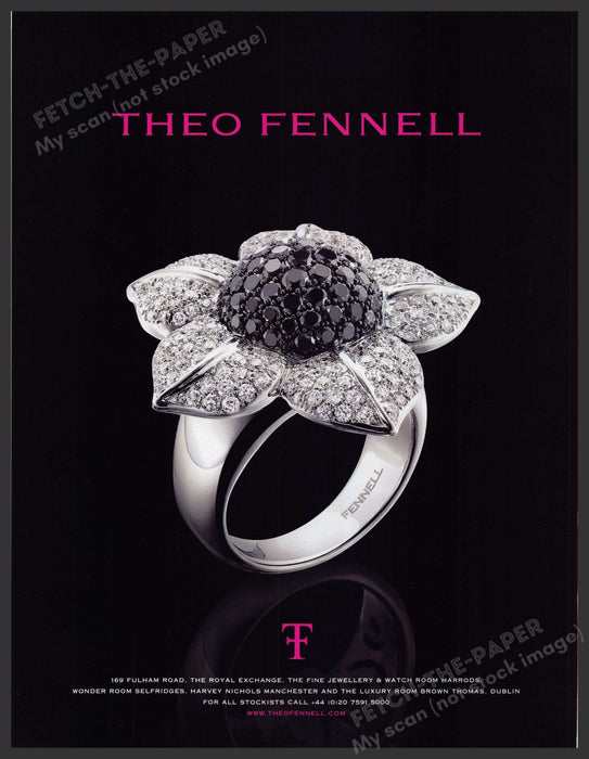Theo Fennel Jewelry 2000s Print Advertisement Ad 2008 Sunflower Fetch-the-Paper