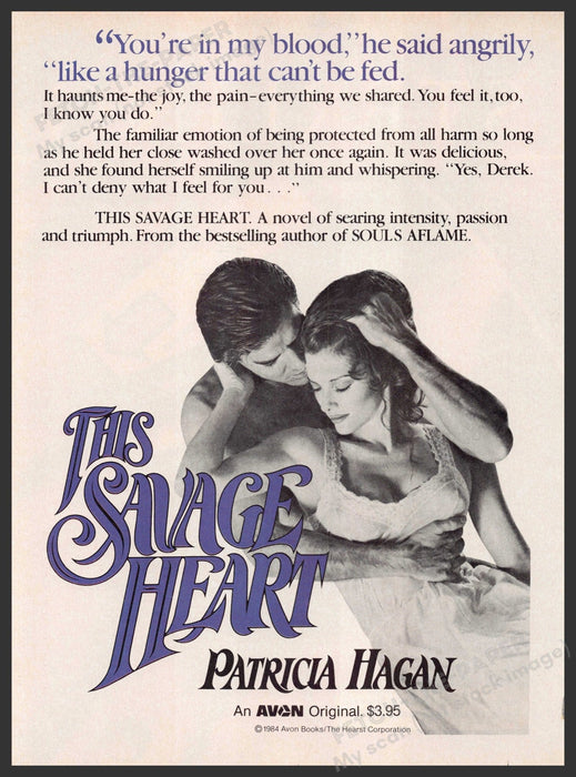 This Savage Heart Book Promo 1980s Print Advertisement 1984 Patricia Hagan The Savage Heart