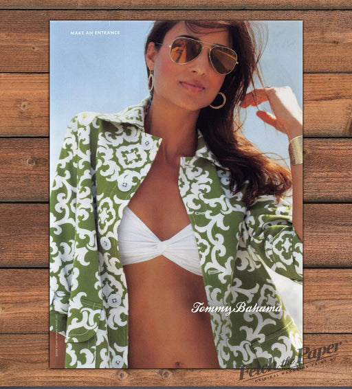 Tommy Bahama "Make an Entrance" Resort Aviators Beach Chic Print Ad 2008 2000s