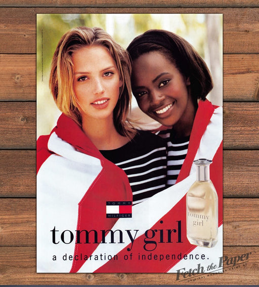 Tommy Girl 1990s Print Advertisement Ad 1997 American Flag (Read description)