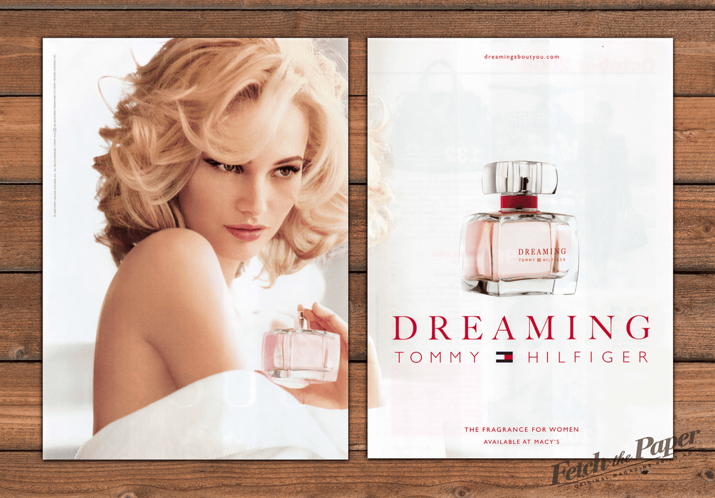 Tommy Hilfiger Dreaming Perfume Blonde Curls Print Ad 2008 2000s (2pgs)