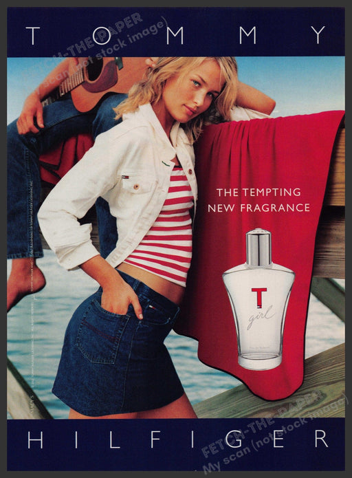 Tommy Hilfiger T Girl 2000s Print Advertisement 2002 Jean Skirt Tempting Fetch-the-Paper