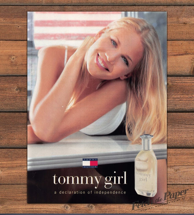 Tommy Hilfiger Tommy Girl Perfume Fresh Americana Flag Print Ad 1999 1990s