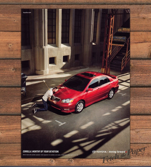 Toyota Corolla Lovestruck "Worthy Of Your Devotion" Car Print Ad 2007 2000s