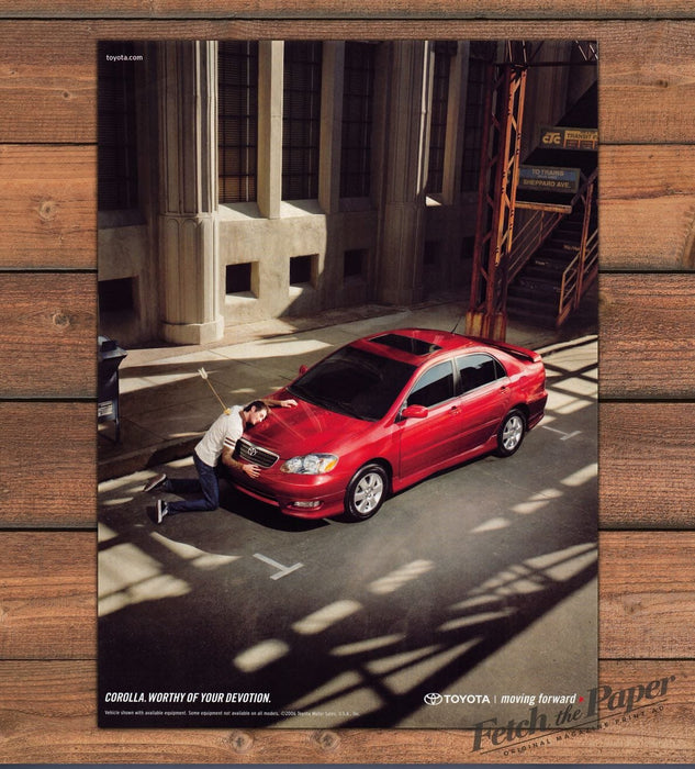 Toyota Corolla Lovestruck "Worthy Of Your Devotion" Car Print Ad 2007 2000s