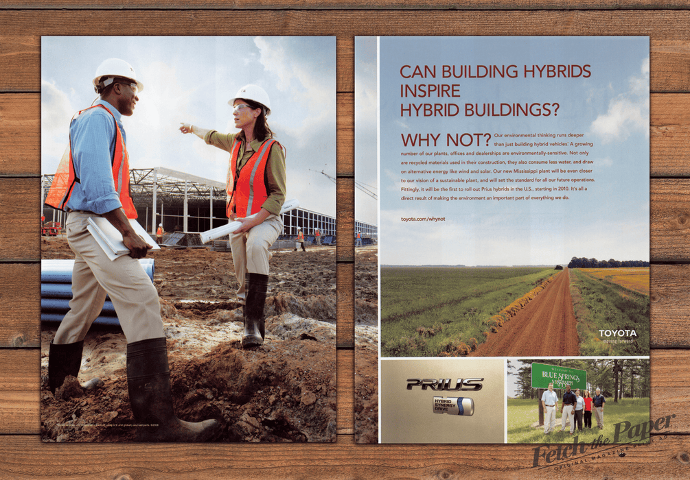 Toyota Prius Hybrid Buildings Why Not Mississippi Print Ad 2008 2000s (2pgs)