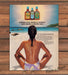 Tropical Blend Dark Tanning on Beach 1980s Print Advertisement Ad 1988 Bare Back