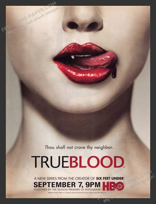 True Blood 2000s Print Advertisement Ad 2008 HBO T.V. Show
