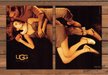 UGG Australia Shoes 2000s Print Advertisement Ad (2 Page) 2008 Couple Laying