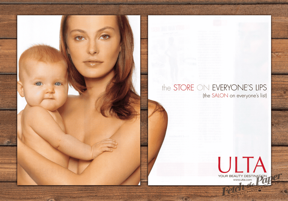 Ulta Beauty Mother and Baby Bare Shoulders Salon Print Ad 2007 2000s (2pgs)
