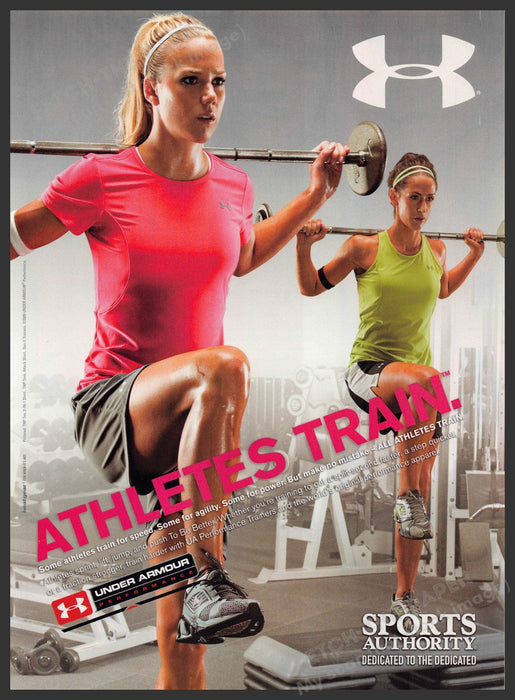 Under Armour 2000s Magazine Print Advertisement 2009 Legs Girl Athletes Training Under Armour