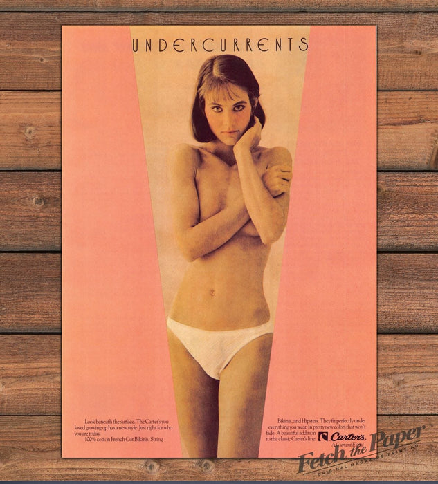 Undercurrents Bikini And Hipsters Underwear Arms Cover Bare Chest 1986 1980's
