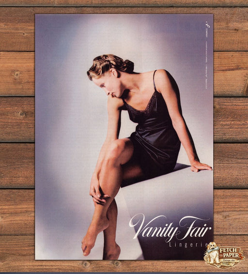 Vanity Fair Lingerie 1980s Print Advertisement Ad 1989 Legs Nightie