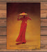 Vanity Fair Sunburst Wrap Robe Red Wide Brim Hat Print Ad 1979 1970s